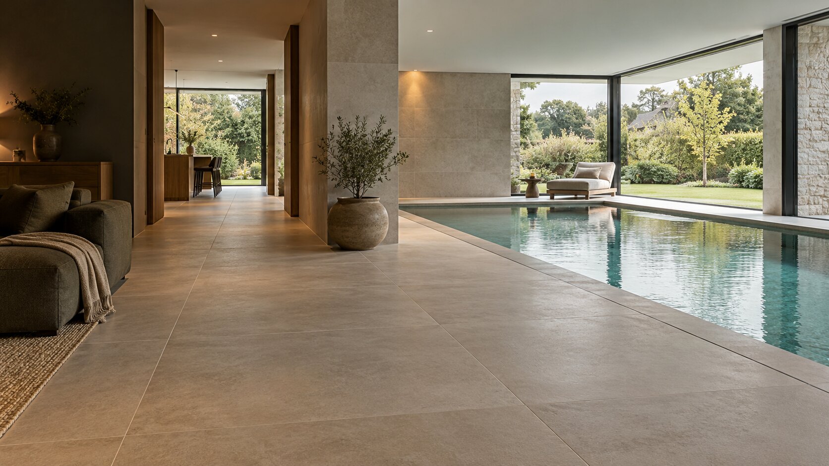 Ambiance contemporaine mettant en valeur un carrelage de qualité