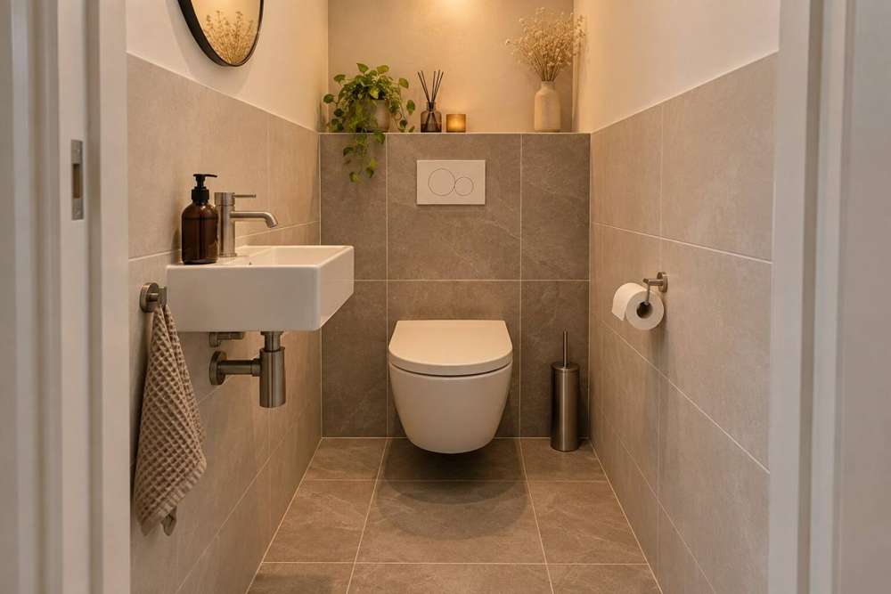 Réalisation de toilettes carrelées